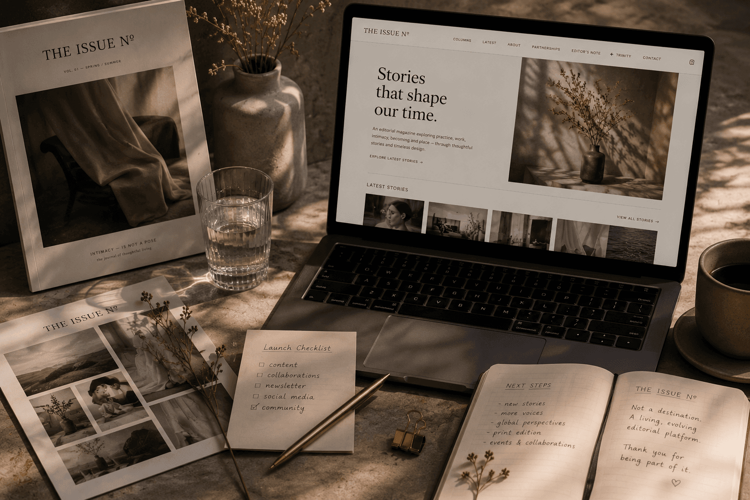 The Issue magazine publishing process